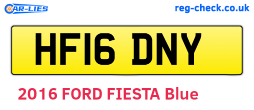 HF16DNY are the vehicle registration plates.