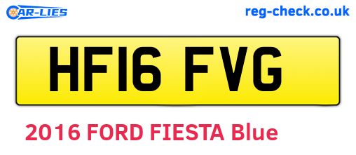 HF16FVG are the vehicle registration plates.