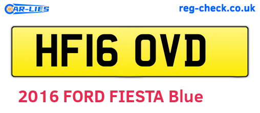 HF16OVD are the vehicle registration plates.