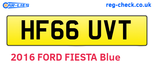 HF66UVT are the vehicle registration plates.
