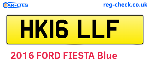HK16LLF are the vehicle registration plates.