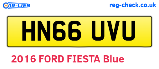 HN66UVU are the vehicle registration plates.