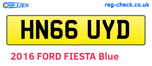 HN66UYD are the vehicle registration plates.