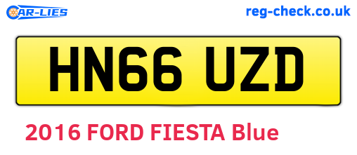 HN66UZD are the vehicle registration plates.