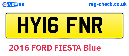 HY16FNR are the vehicle registration plates.