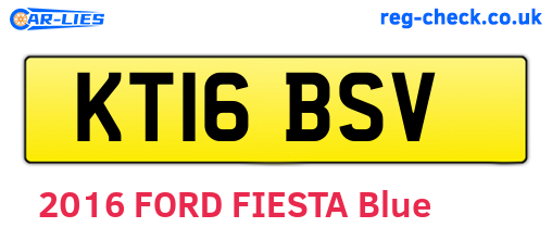KT16BSV are the vehicle registration plates.