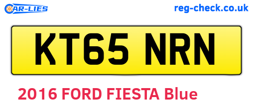 KT65NRN are the vehicle registration plates.