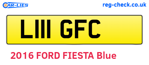 L111GFC are the vehicle registration plates.