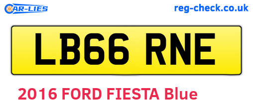 LB66RNE are the vehicle registration plates.