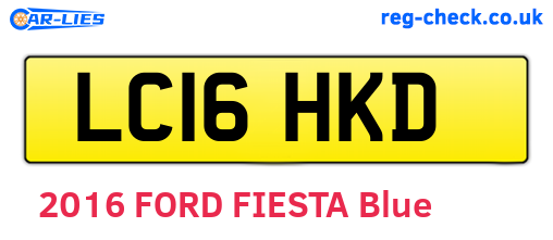 LC16HKD are the vehicle registration plates.