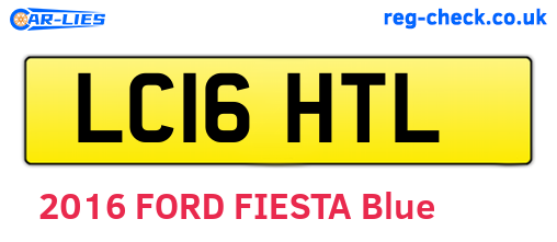 LC16HTL are the vehicle registration plates.