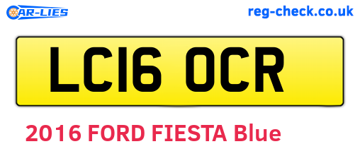 LC16OCR are the vehicle registration plates.