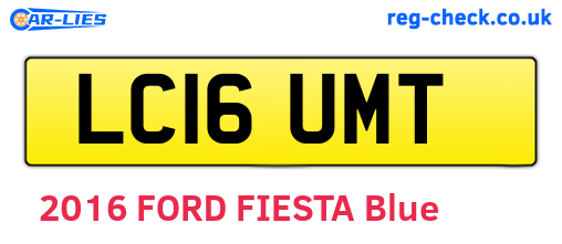 LC16UMT are the vehicle registration plates.