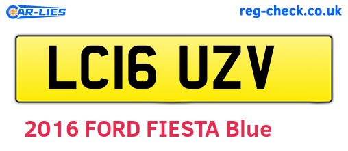 LC16UZV are the vehicle registration plates.