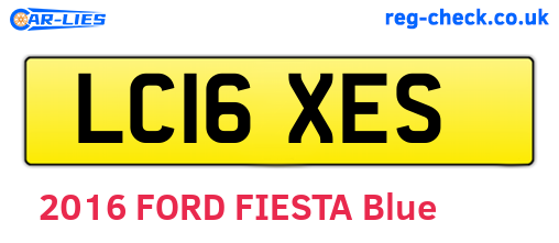 LC16XES are the vehicle registration plates.