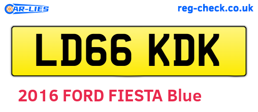LD66KDK are the vehicle registration plates.