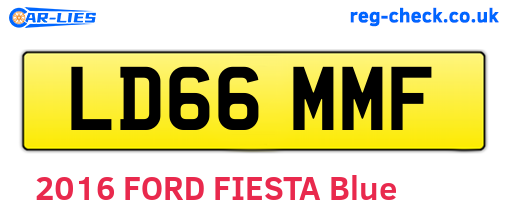 LD66MMF are the vehicle registration plates.