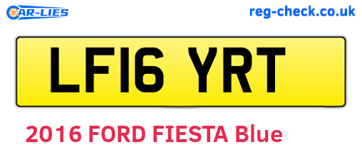 LF16YRT are the vehicle registration plates.