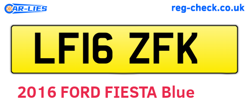 LF16ZFK are the vehicle registration plates.