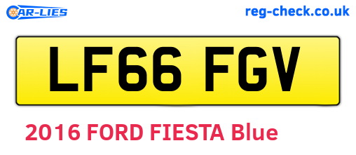 LF66FGV are the vehicle registration plates.
