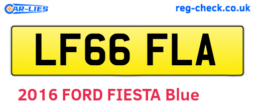LF66FLA are the vehicle registration plates.