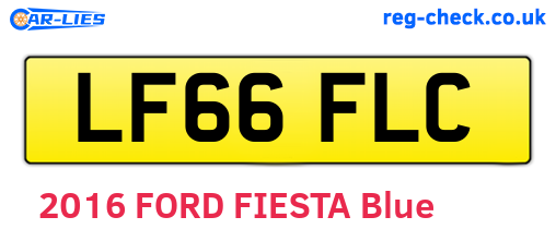 LF66FLC are the vehicle registration plates.