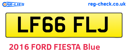 LF66FLJ are the vehicle registration plates.