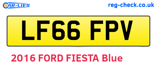 LF66FPV are the vehicle registration plates.
