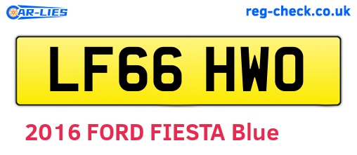 LF66HWO are the vehicle registration plates.