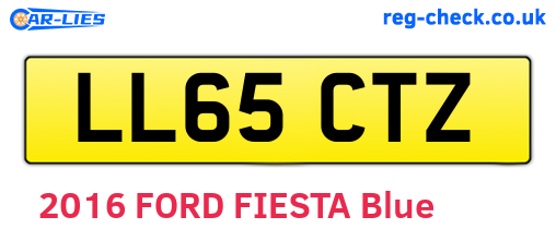 LL65CTZ are the vehicle registration plates.