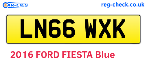 LN66WXK are the vehicle registration plates.