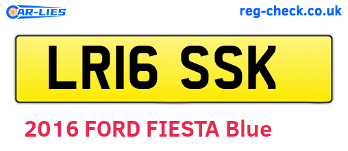 LR16SSK are the vehicle registration plates.