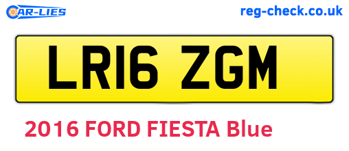 LR16ZGM are the vehicle registration plates.