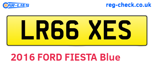 LR66XES are the vehicle registration plates.