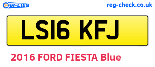 LS16KFJ are the vehicle registration plates.