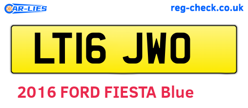 LT16JWO are the vehicle registration plates.