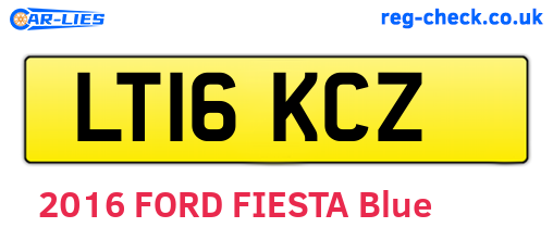 LT16KCZ are the vehicle registration plates.