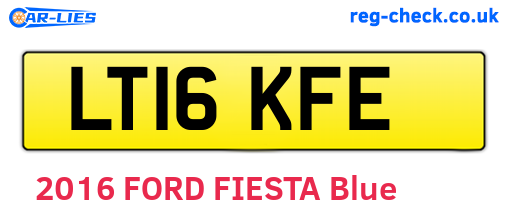 LT16KFE are the vehicle registration plates.