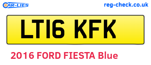 LT16KFK are the vehicle registration plates.