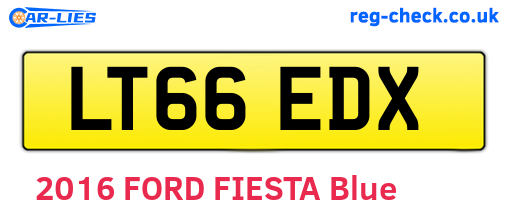 LT66EDX are the vehicle registration plates.