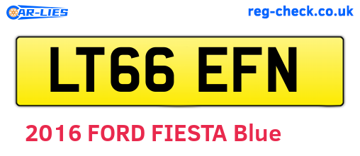 LT66EFN are the vehicle registration plates.