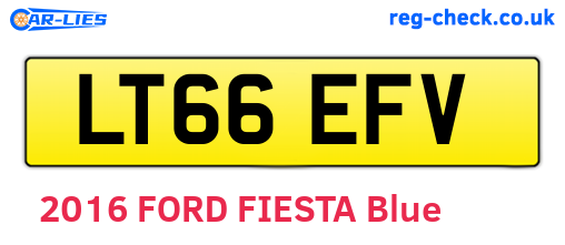 LT66EFV are the vehicle registration plates.