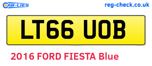 LT66UOB are the vehicle registration plates.