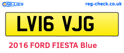 LV16VJG are the vehicle registration plates.