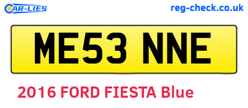 ME53NNE are the vehicle registration plates.