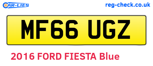 MF66UGZ are the vehicle registration plates.