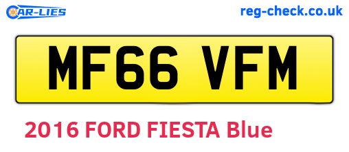 MF66VFM are the vehicle registration plates.