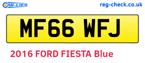 MF66WFJ are the vehicle registration plates.