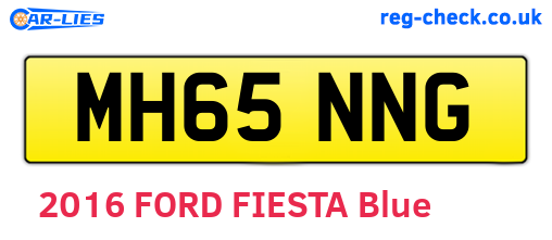 MH65NNG are the vehicle registration plates.