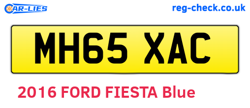 MH65XAC are the vehicle registration plates.